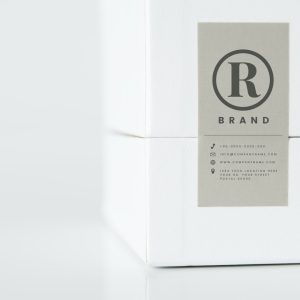 Simple white packaging box mockup